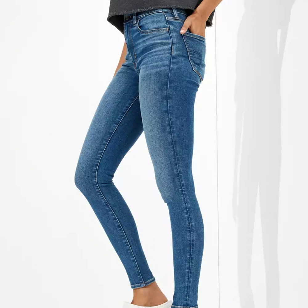 American Eagle AEO Stretch Medium Wash Skinny Jeans 2